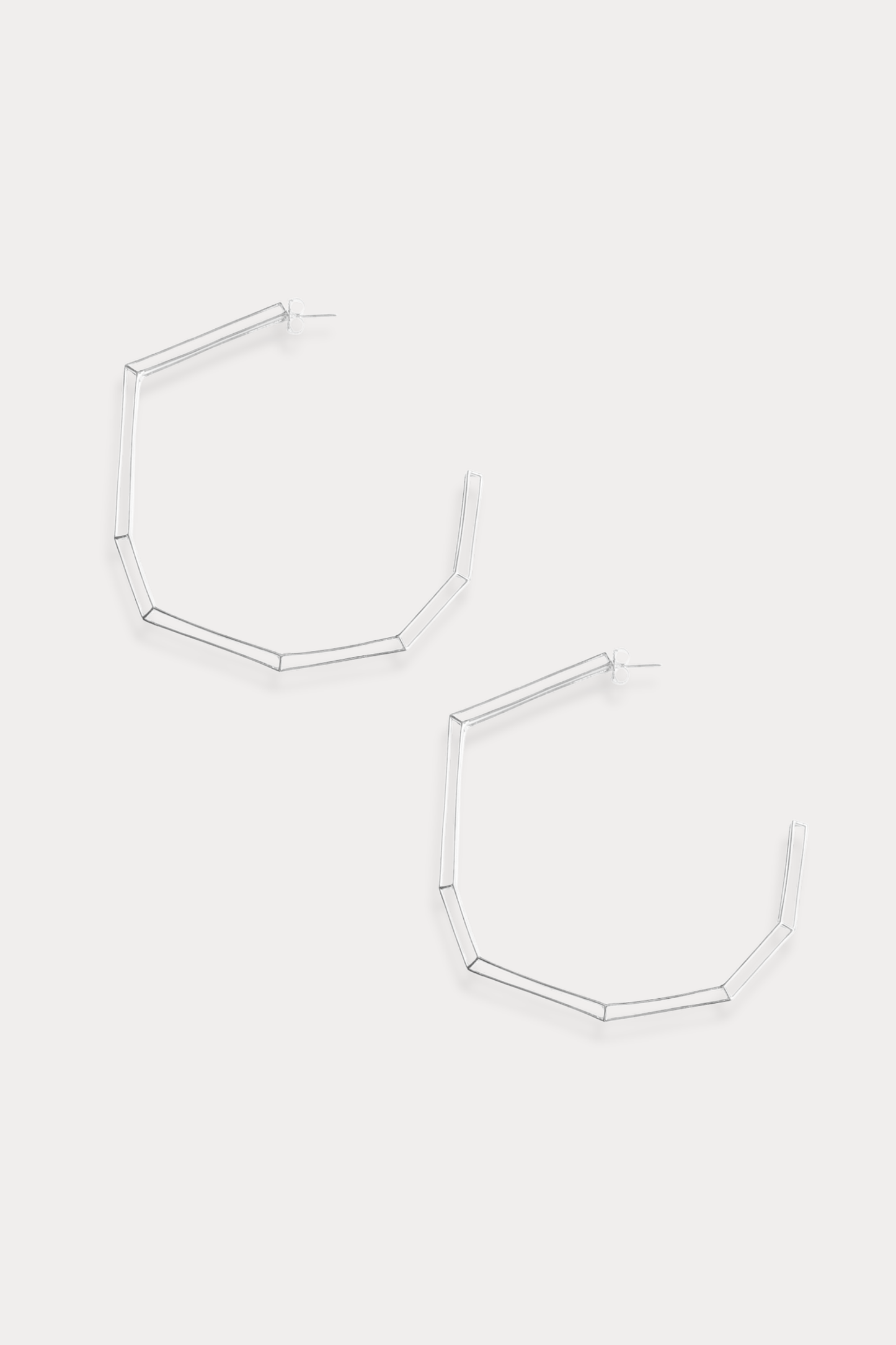 Sterling Silver "Strength Hoops" in Extra Large