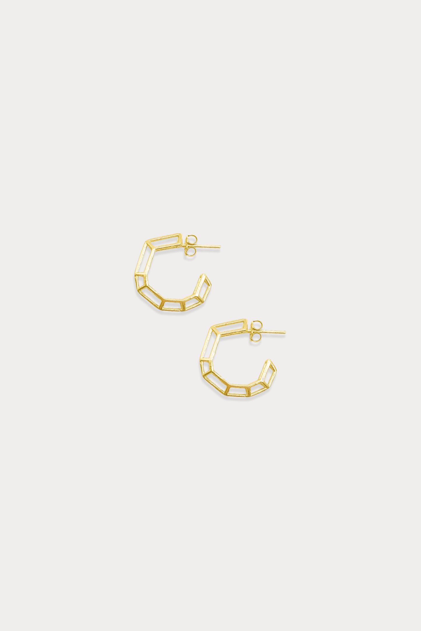 18K Gold Plated Brass "Strength Hoops" in Mini