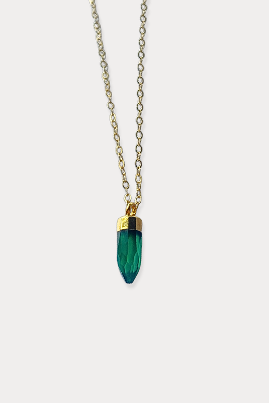 Green Onyx Crystal Intention Pendant