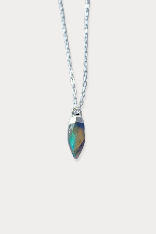 Labradorite Crystal Intention Pendant
