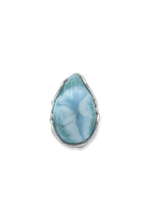 Load image into Gallery viewer, Larimar Courage Ring in Sterling Silver