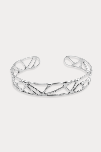 Courage Cuff Bracelet in Sterling Silver