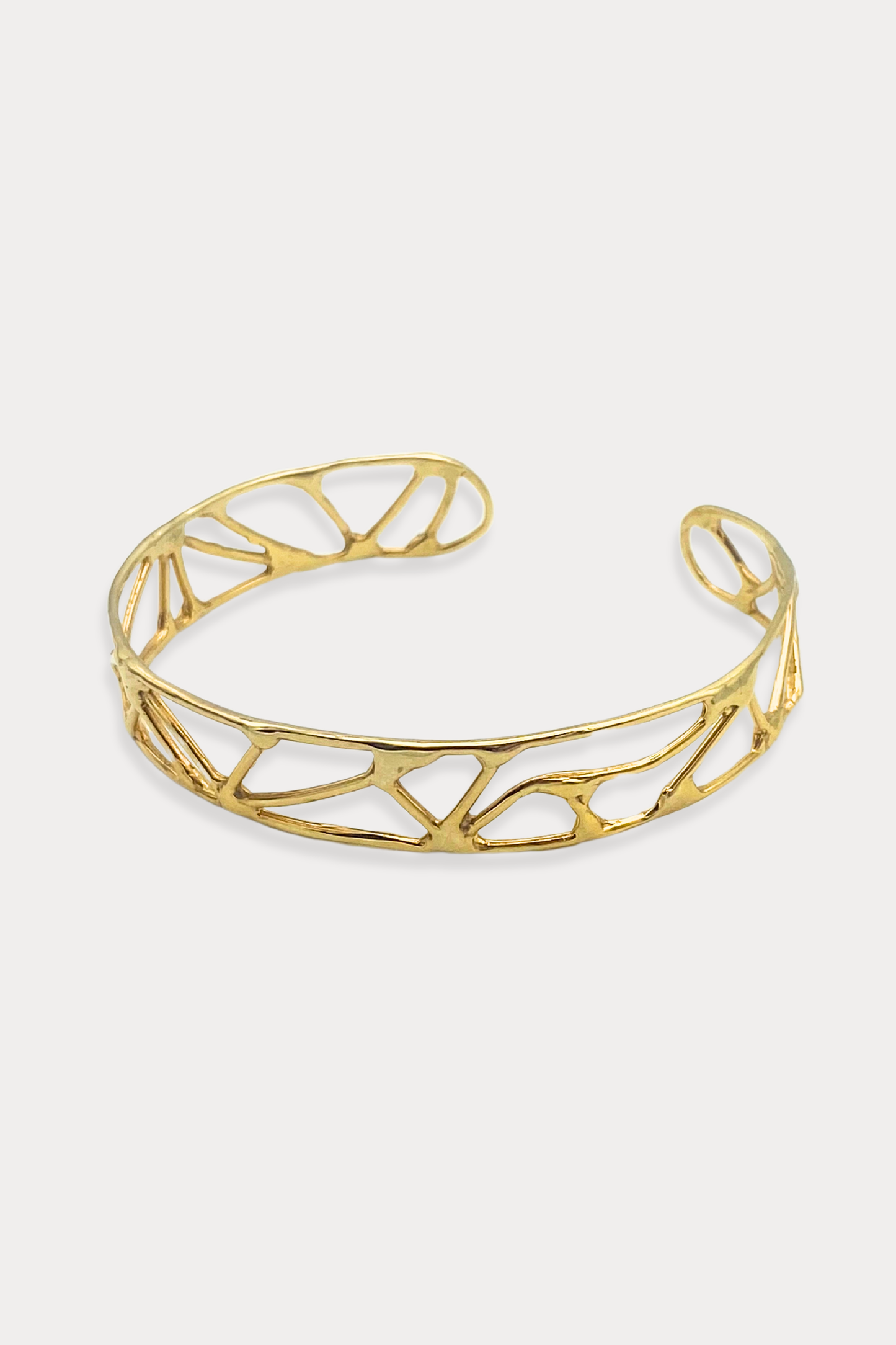 Courage Cuff Bracelet in Gold Plated Brass