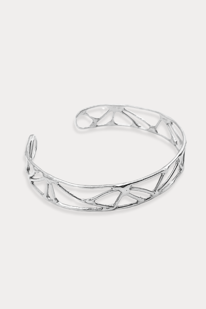 Courage Cuff Bracelet in Sterling Silver