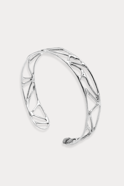 Courage Cuff Bracelet in Sterling Silver