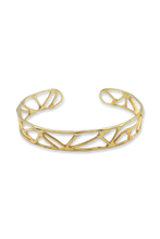 Load image into Gallery viewer, Courage Cuff Bracelet in Gold Plated Brass