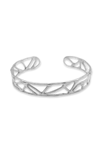 Load image into Gallery viewer, Courage Cuff Bracelet in Sterling Silver