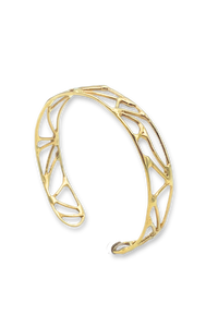 Courage Cuff Bracelet in Gold Plated Brass