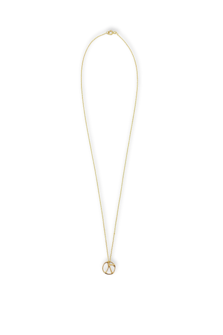 Mini Courage Pendant Necklace in Gold Plated Brass