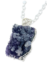 Amethyst Courage Statement Necklace in Sterling Silver