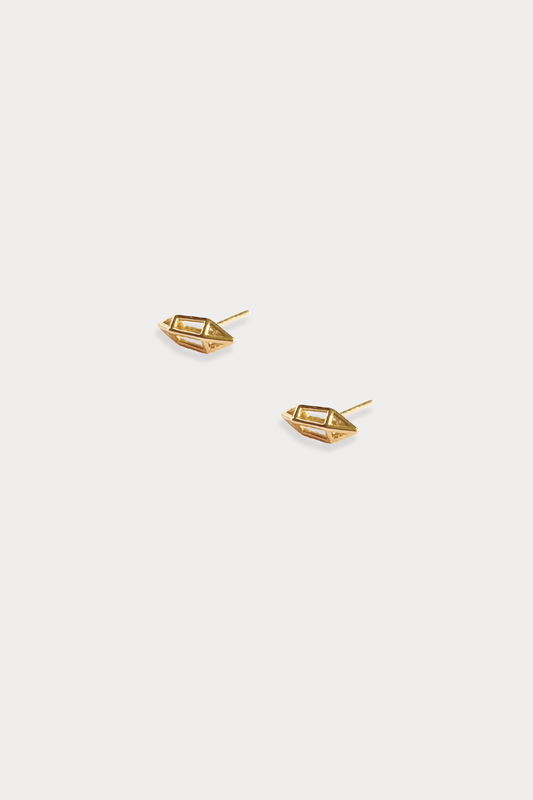 Lil Bit Stud Earrings in 18K Gold Plated Brass