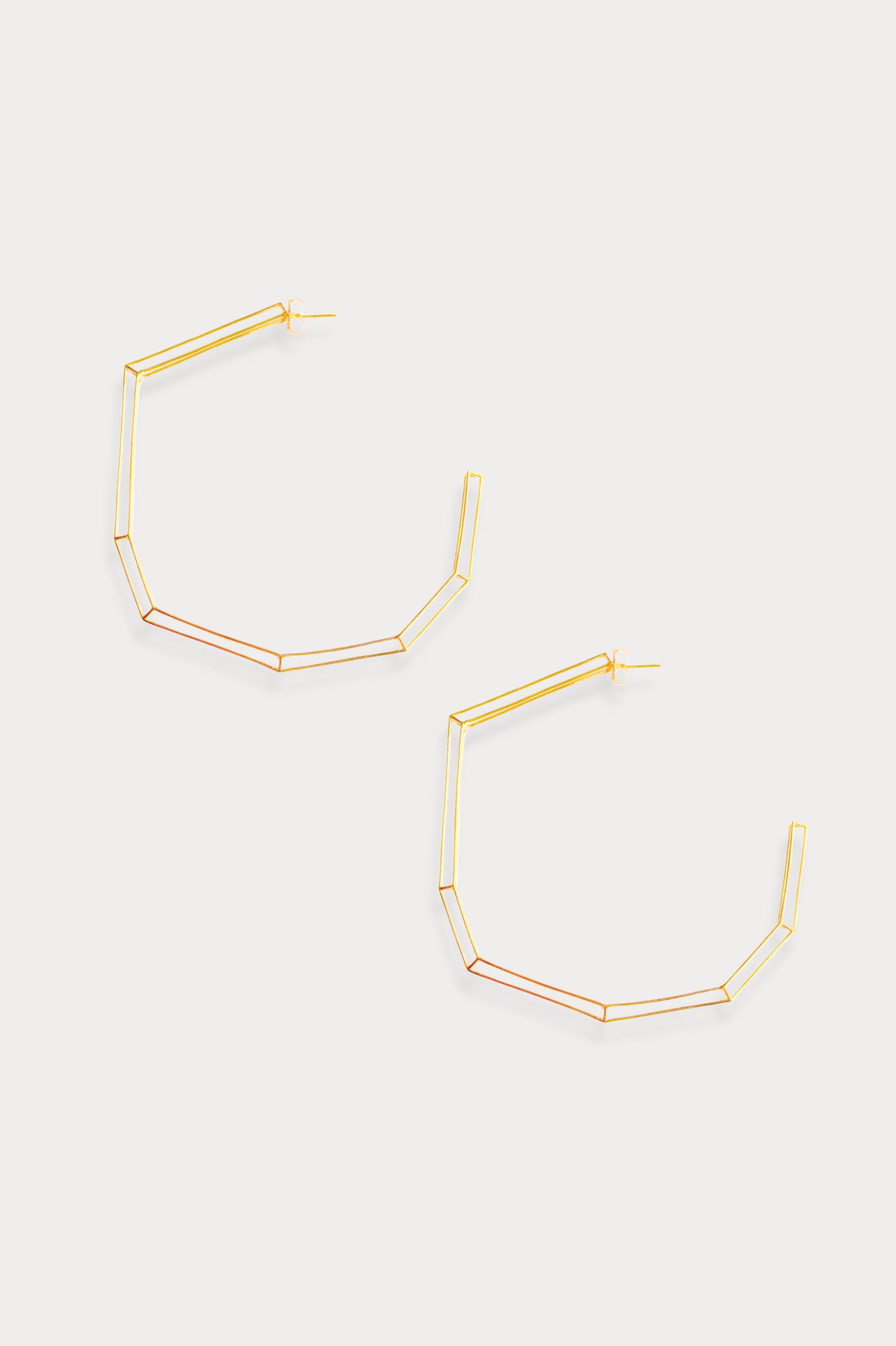 18K Gold Plated Brass "Strength Hoops" in Extra Large