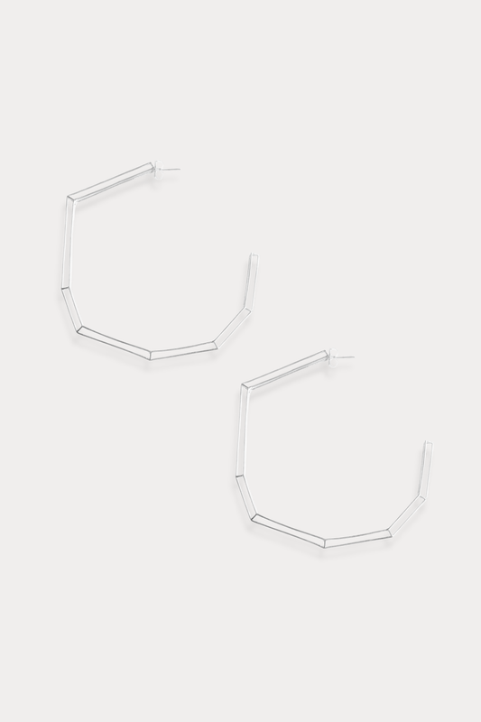 Sterling Silver "Strength Hoops" in Extra Large