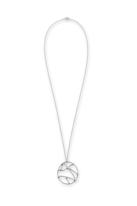 Large Courage Pendant Necklace in Sterling Silver