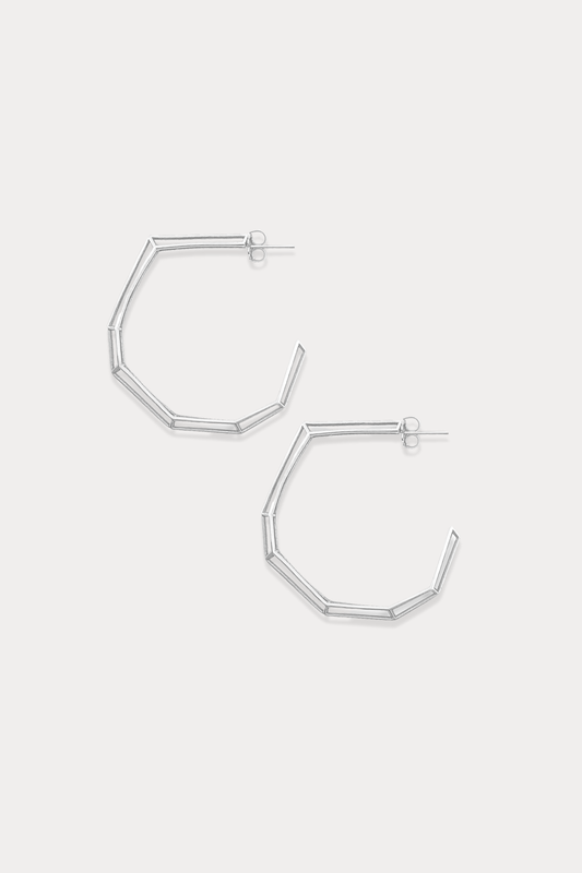 Sterling Silver "Strength Hoops" in Large