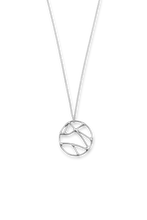 Load image into Gallery viewer, Large Courage Pendant Necklace in Sterling Silver