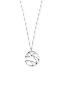 Large Courage Pendant Necklace in Sterling Silver