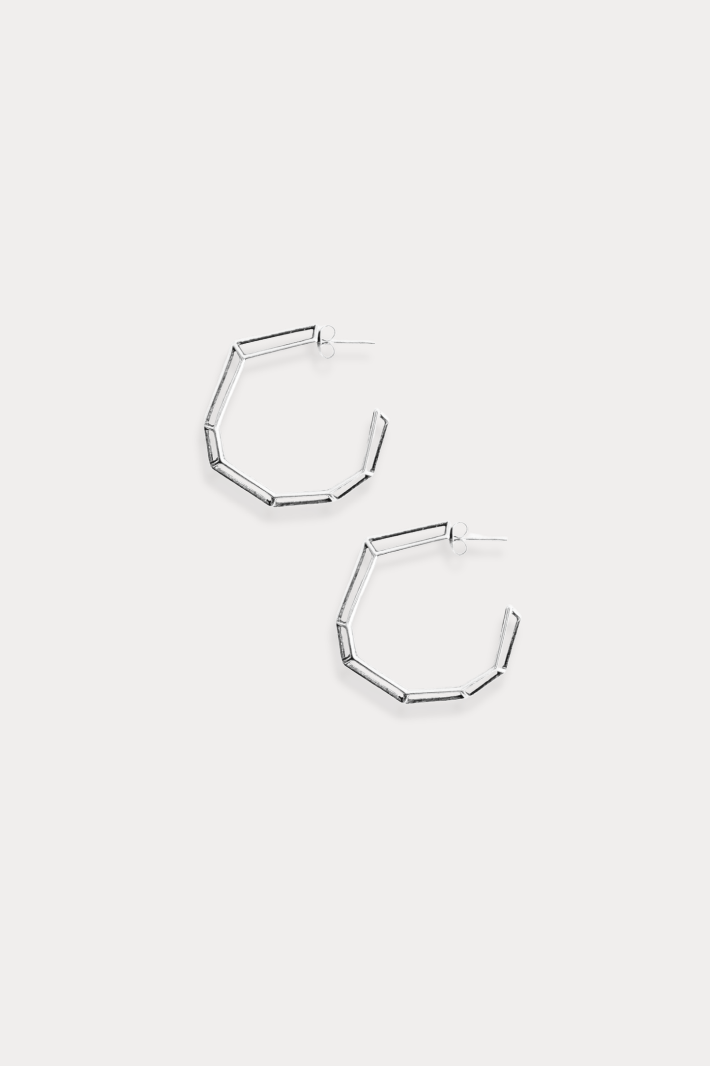 Sterling Silver "Strength Hoops" in Medium