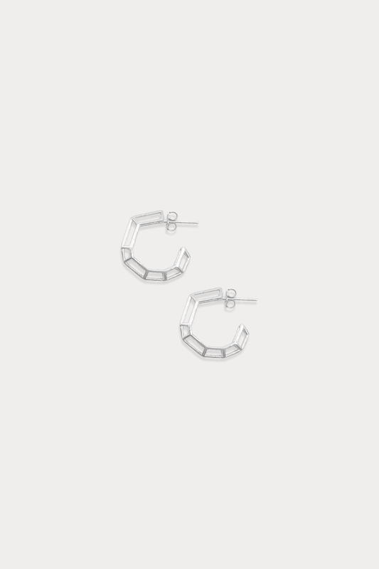 Sterling Silver "Strength Hoops" in Mini