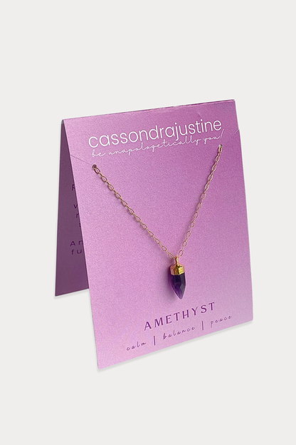 Amethyst Crystal Intention Pendant