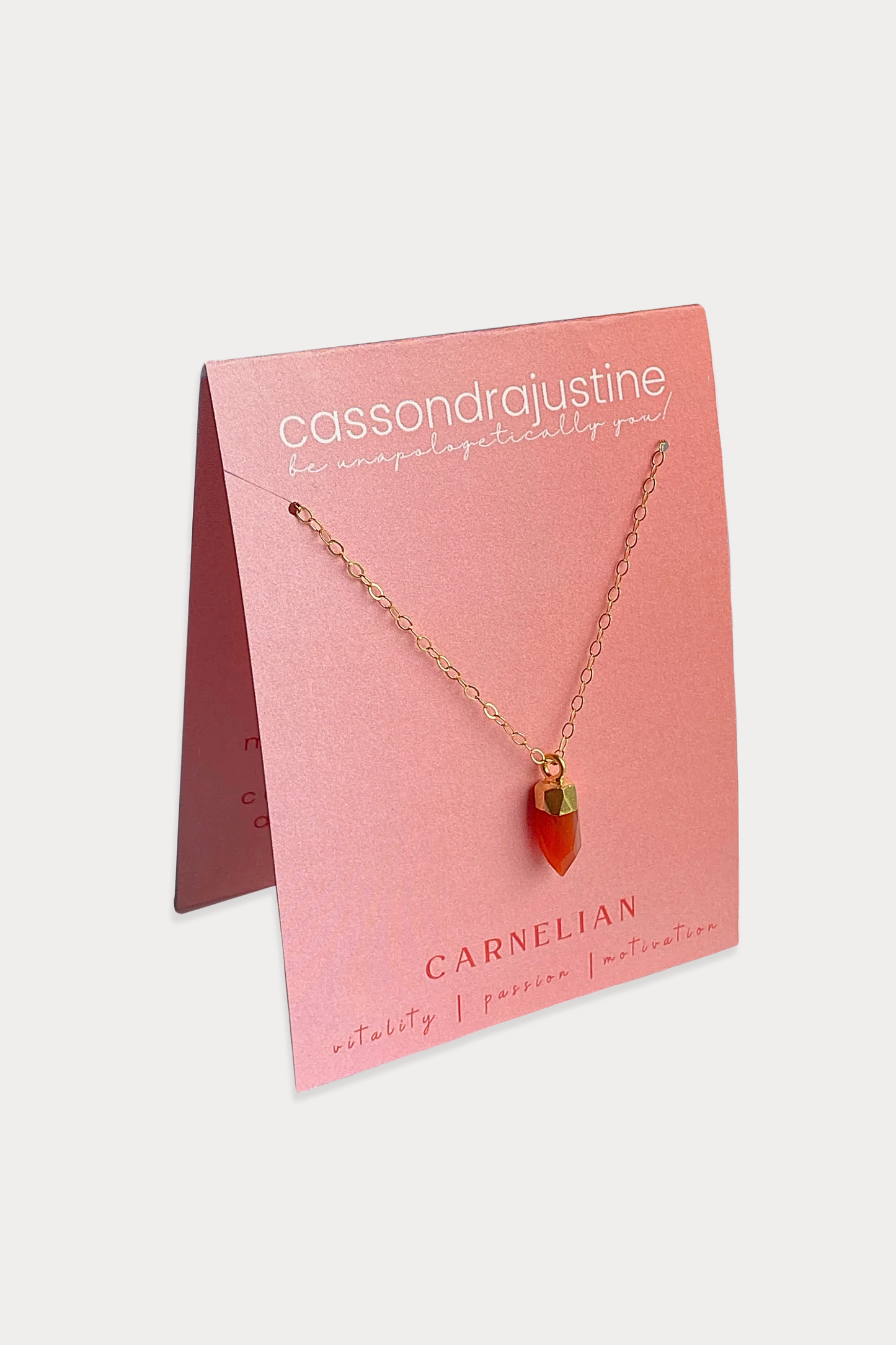 Carnelian Crystal Intention Pendant