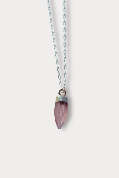 Rose Quartz Crystal Intention Pendant