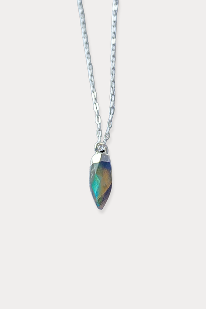 Labradorite Crystal Intention Pendant