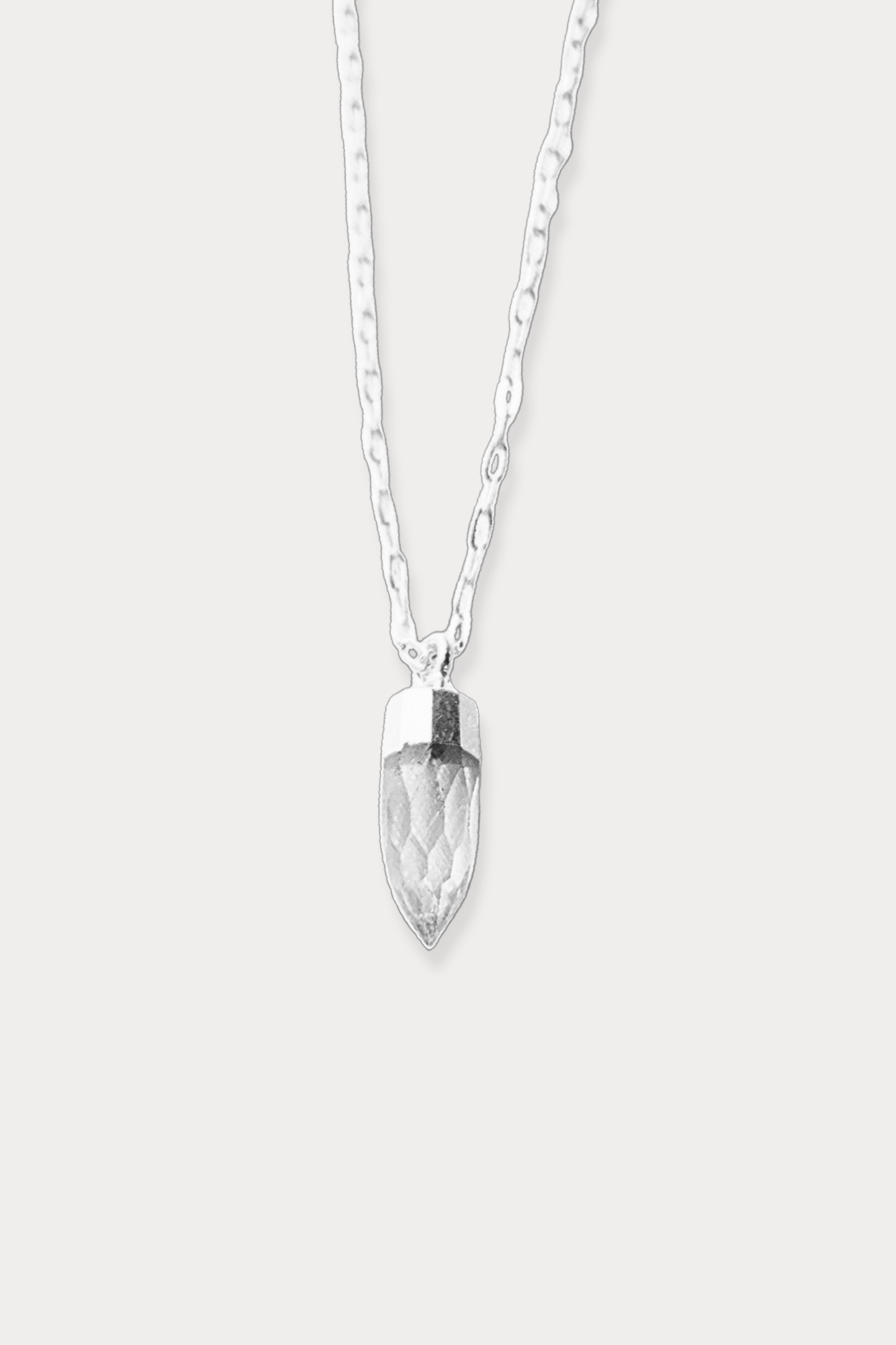 Clear Quartz Crystal Intention Pendant