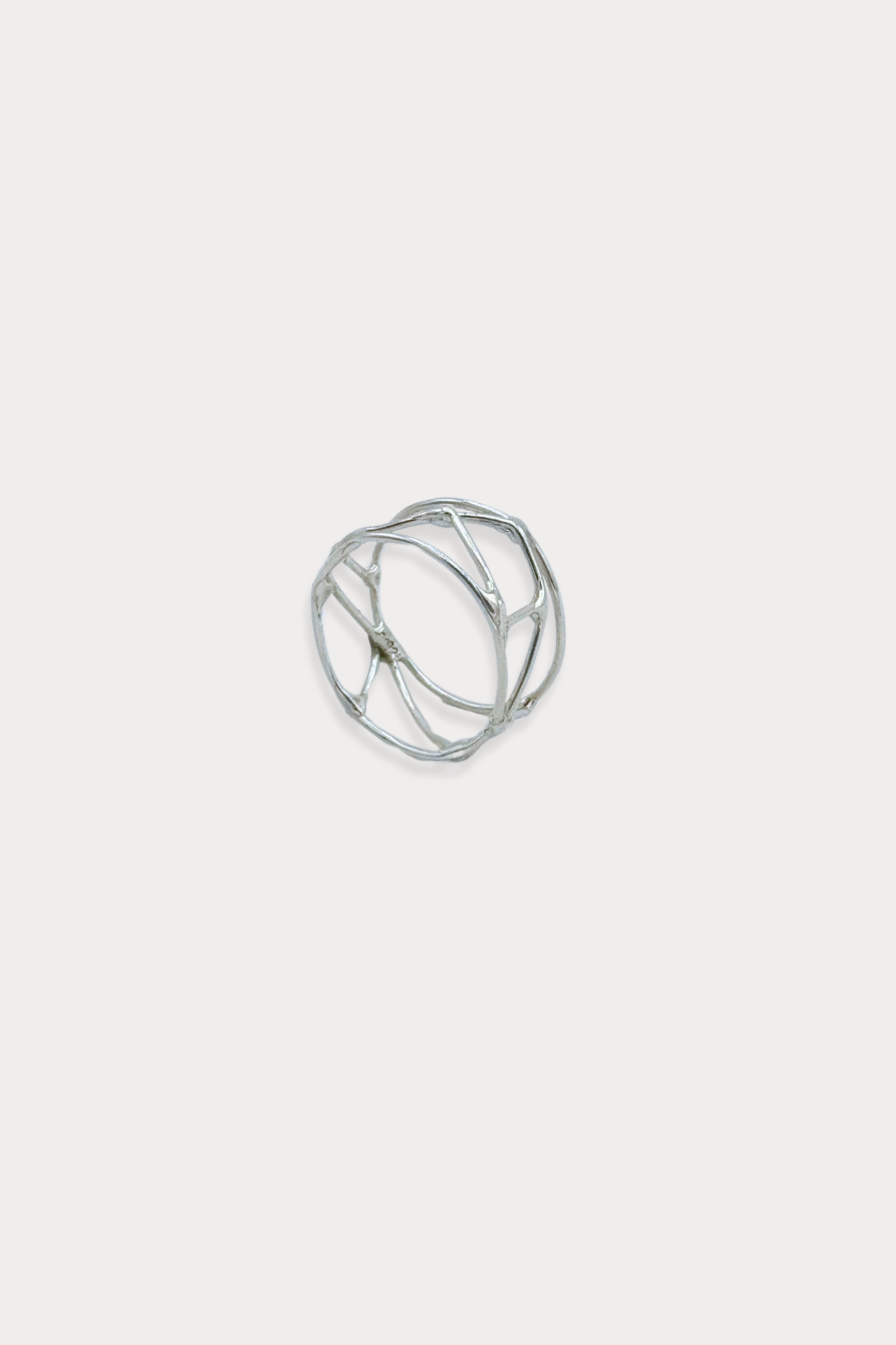 Organic Courage Ring Band in Sterling Silver