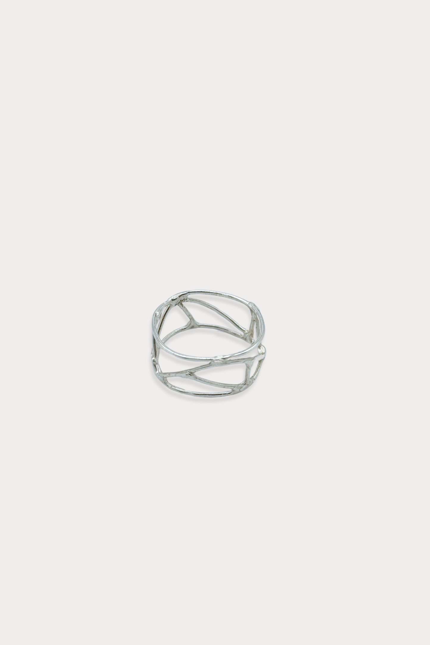 Organic Courage Ring Band in Sterling Silver