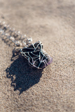 Load image into Gallery viewer, Amethyst Courage Statement Necklace in Sterling Silver