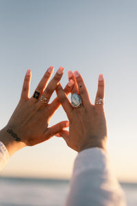 Larimar Courage Ring in Sterling Silver