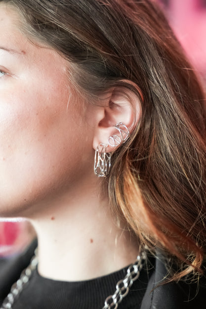 Courage Stud Earring in Sterling Silver