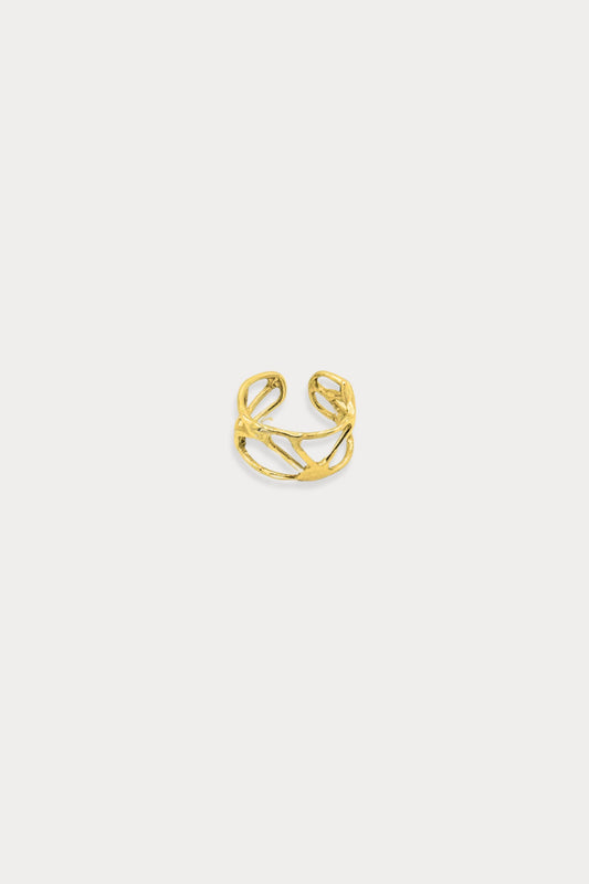 Courage Ear Cuff in Gold Plated Brass