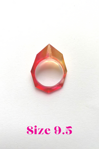 Faceted Statement Jelly Gem Rings