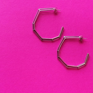 Sterling Silver "Strength Hoops" in Large