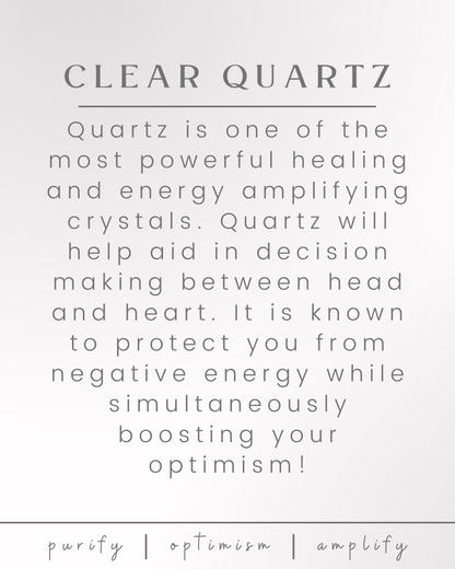 Clear Quartz Crystal Intention Pendant