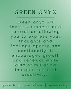 Green Onyx Crystal Intention Pendant