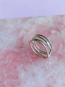 Organic Courage Ring Band in Sterling Silver