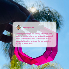 Load image into Gallery viewer, XL Protection Crystal Jelly Hoop in Grapefruit