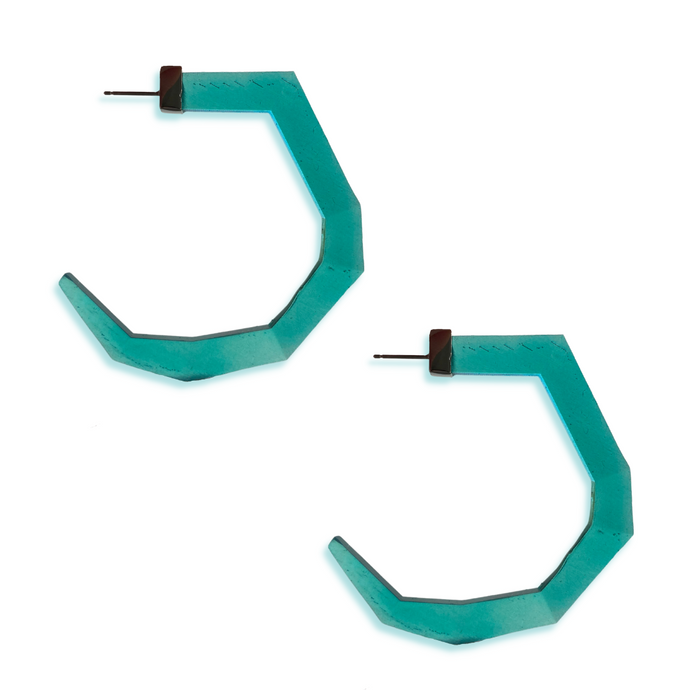 XL Protection Crystal Jelly Hoop in Ocean Teal