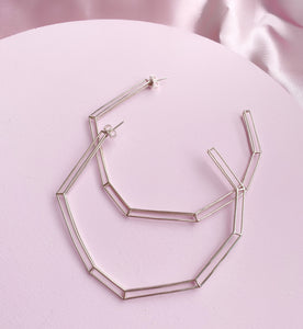 Sterling Silver "Strength Hoops" in Extra Large