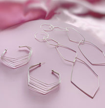 Load image into Gallery viewer, Not Shy Statement Earrings in Sterling Silver