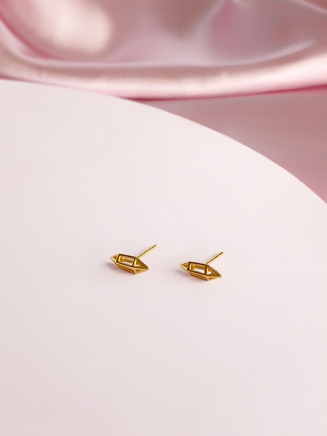 Lil Bit Stud Earrings in 18K Gold Plated Brass