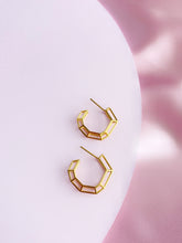 Load image into Gallery viewer, 18K Gold Plated Brass &quot;Strength Hoops&quot; in Mini