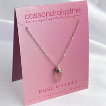 Load image into Gallery viewer, Rose Quartz Crystal Intention Pendant