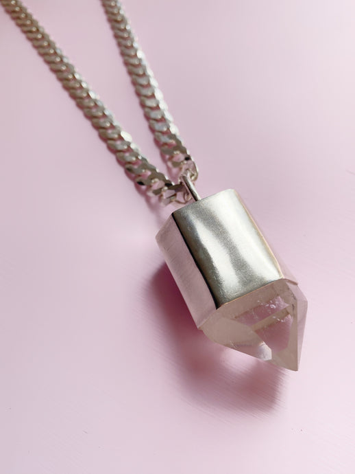 Quartz Protection Crystal Pendant Necklace 003