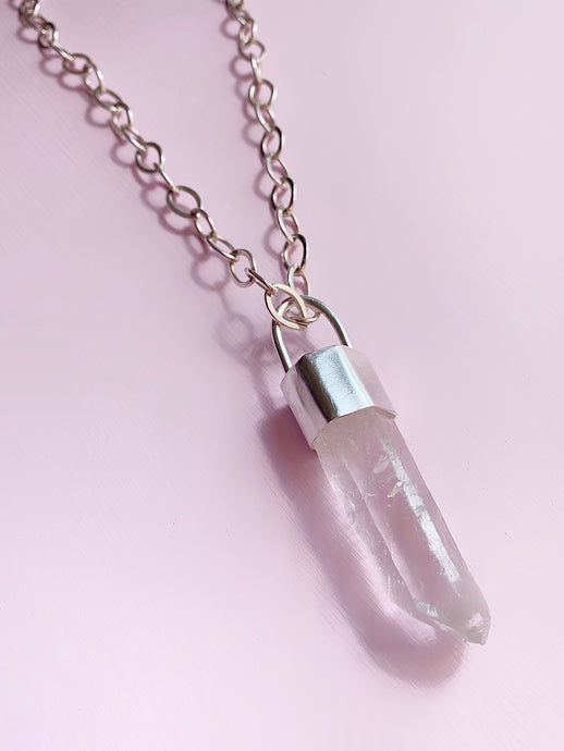 Quartz Protection Crystal Pendant Necklace 002
