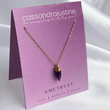 Load image into Gallery viewer, Amethyst Crystal Intention Pendant