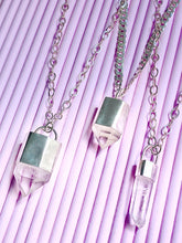 Load image into Gallery viewer, Quartz Protection Crystal Pendant Necklace 002